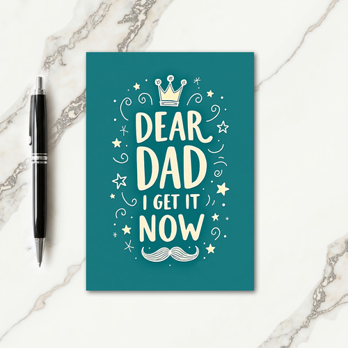 Teal Dear Dad Insight Card