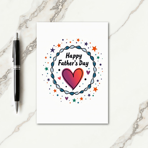 Teal Dna Happy Fathers Day Card