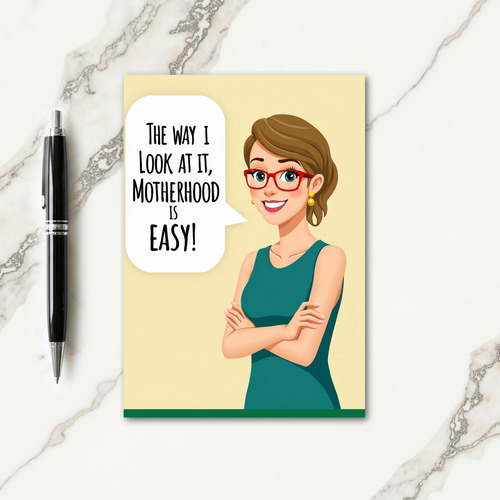 Teal Dress Mothers Day Card