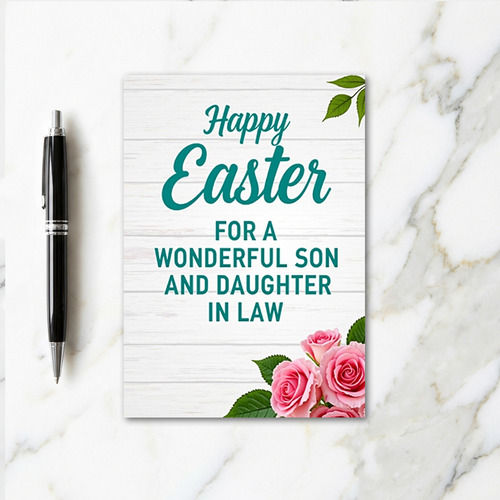 Teal Easter Wonderful Family Card