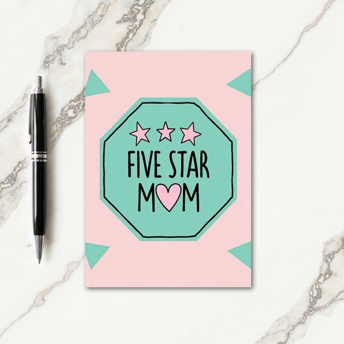 Teal Emblem Mothers Day Card