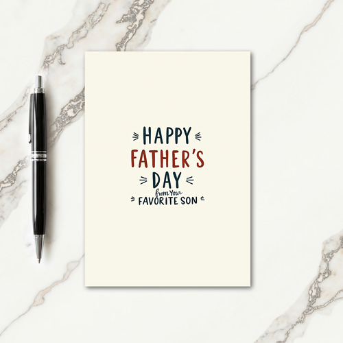 Teal Fathers Day Art Card