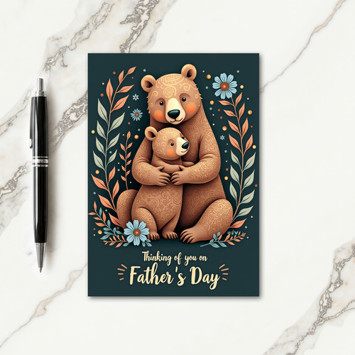 Teal Fathers Day Forest Love Card