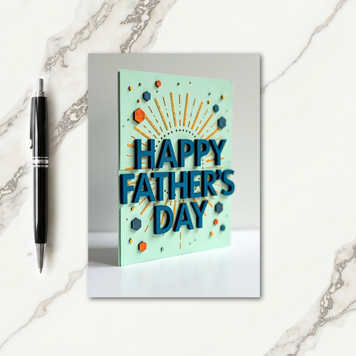Teal Fathers Day Layers Card