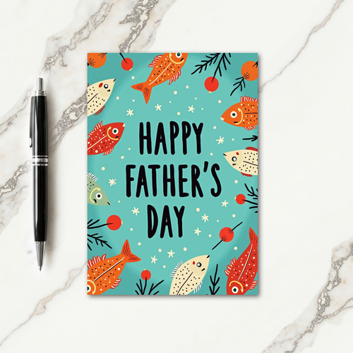 Teal Fathers Day Ocean Card