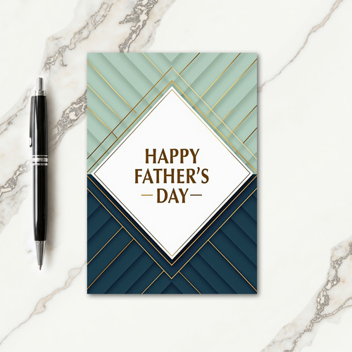 Teal Fathers Day Panel Card