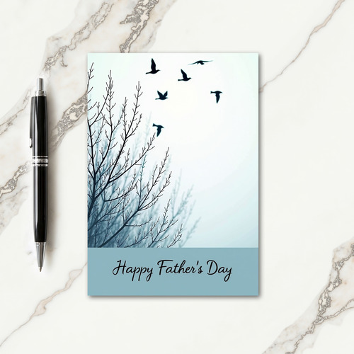 Teal Fathers Day Scene Card