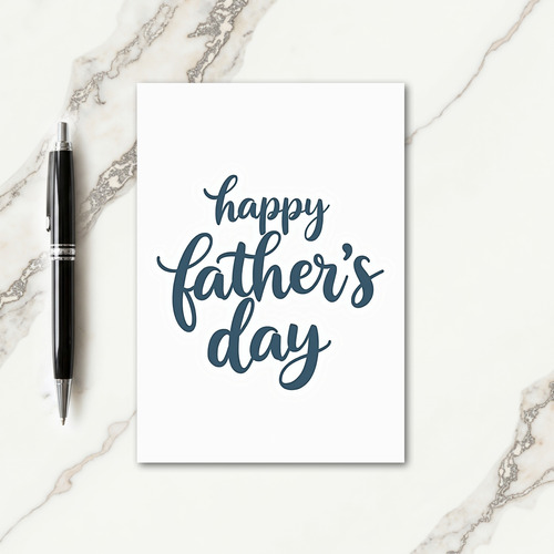 Teal Fathers Day Shadow Card
