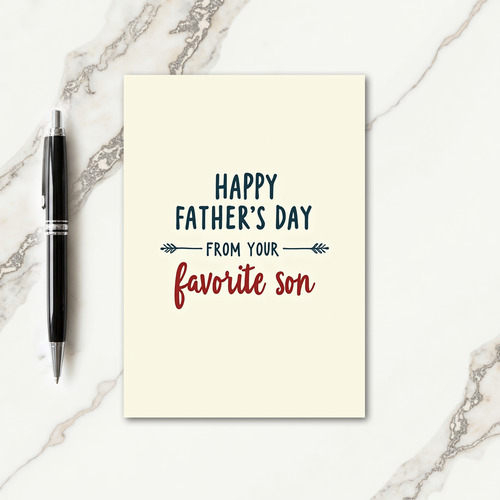 Teal Fathers Day Son Card