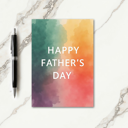 Teal Fathers Day Themed Card