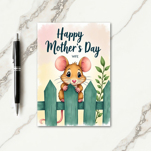 Teal Fence Mothers Day Art Card