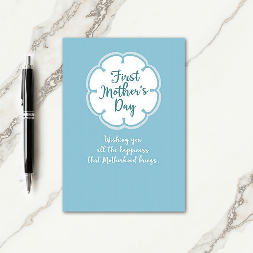 Teal First Mothers Day Card