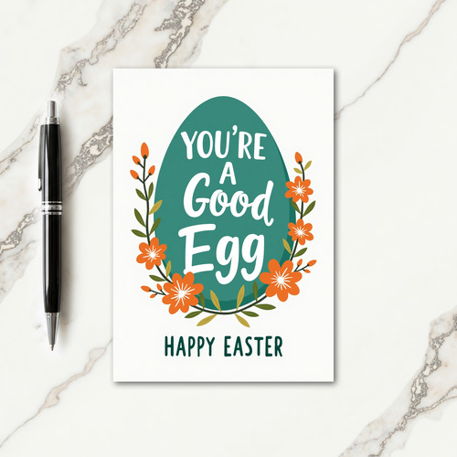 Teal Floral Appreciation Card