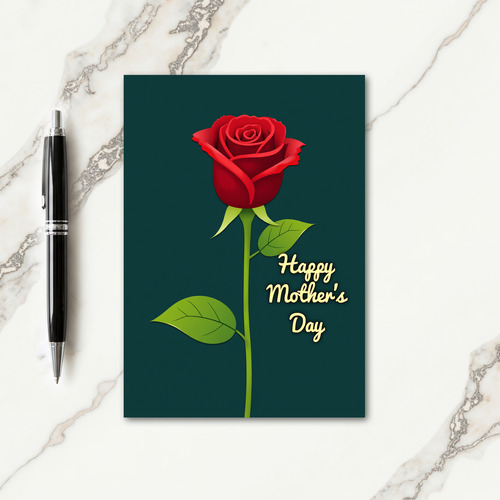 Teal Floral Blossom Card