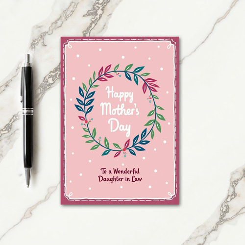 Teal Floral Mother Card