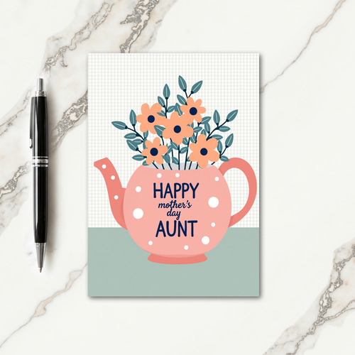Teal Flower Mothers Love Card