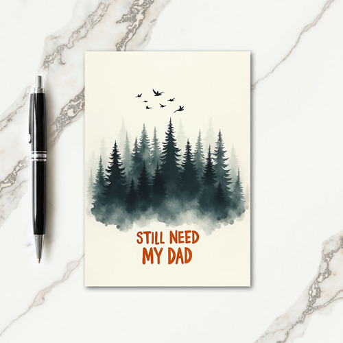Teal Forest Fathers Day Card