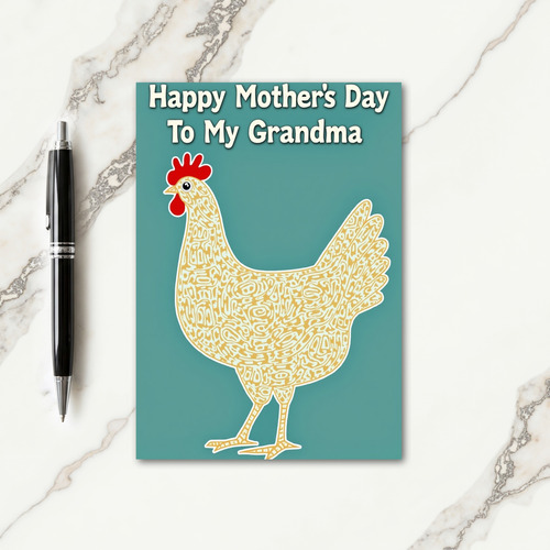 Teal Fowl Sweet Mothers Day Card