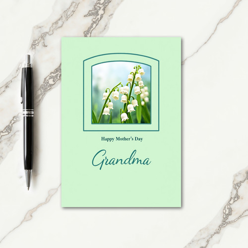 Teal Frame Mothers Day Grandma Card