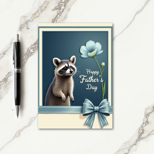 Teal Framed Fathers Day Card
