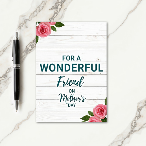Teal Friend Mothers Day Card