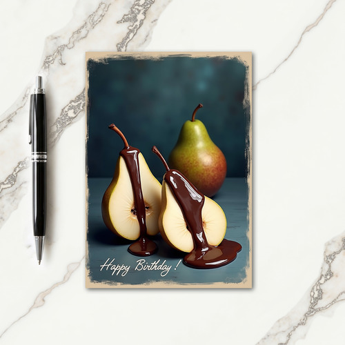 Teal Fruit Birthday Card