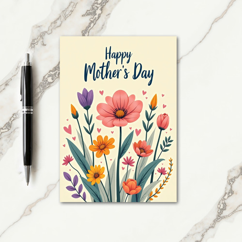 Teal Garden Mothers Day Card