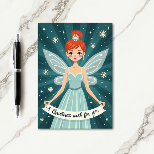 Teal Glow Christmas Card