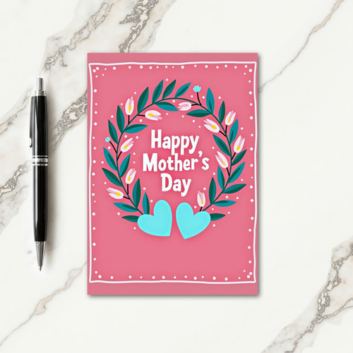 Teal Green Mothers Day Card