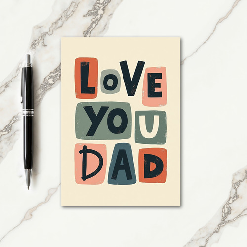 Teal Grey Fathers Day Card