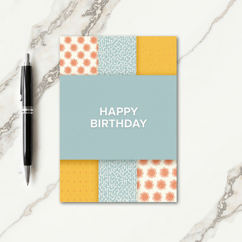 Teal Happy Birthday Message Card