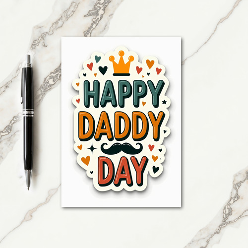 Teal Happy Daddy Day Card