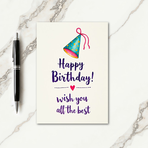 Teal Hat Birthday Card