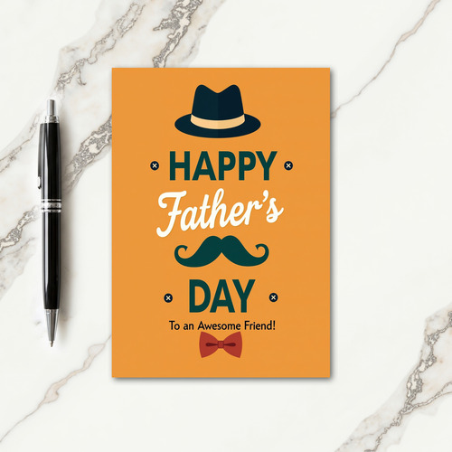 Teal Hat Fathers Day Card