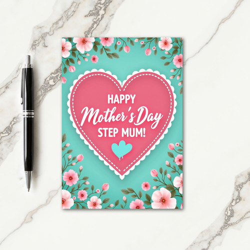 Teal Heart Mothers Love Card