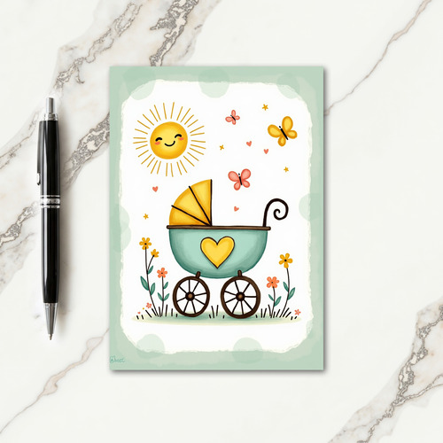 Teal Hearted Fathers Day Card