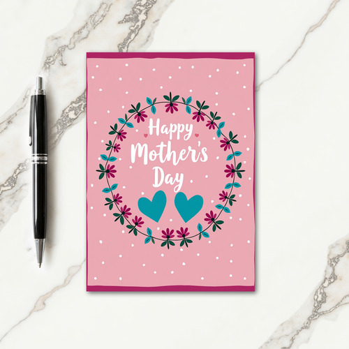 Teal Hearts Day Card