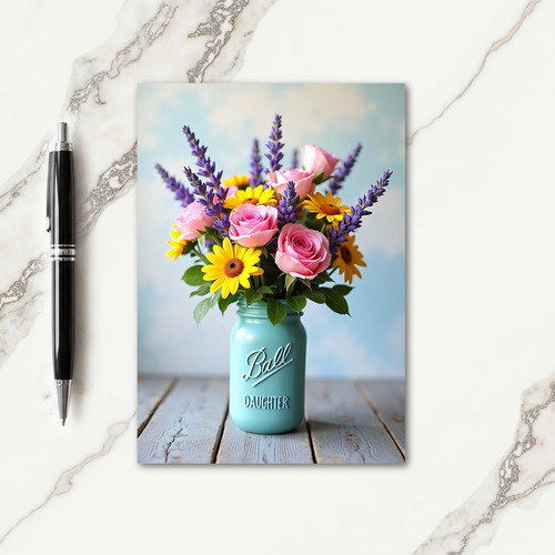 Teal Jar Sweet Mothers Day Card