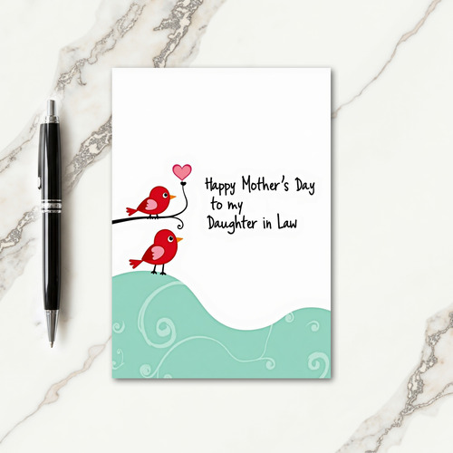 Teal Landscape Mothers Day Card