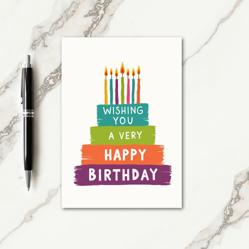 Teal Layered Birthday Image Card