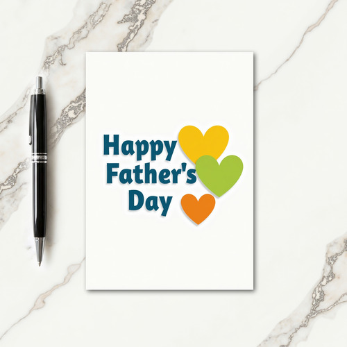 Teal Lettered Fathers Day Card
