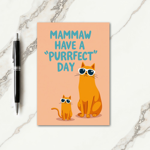 Teal Lettered Mothers Day Card