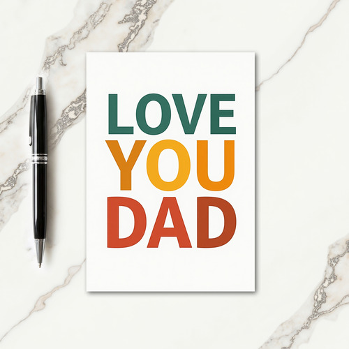 Teal Love You Dad Card