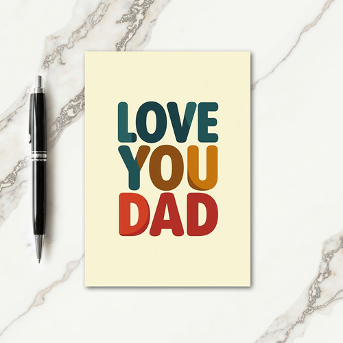 Teal Love You Dad Graphic Card