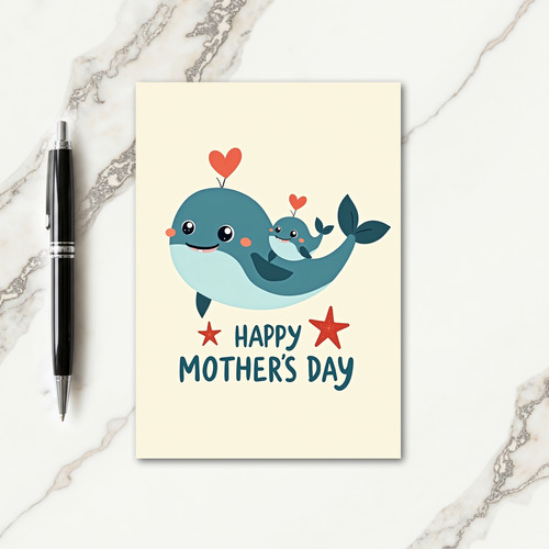 Teal Marine Mothers Day Card