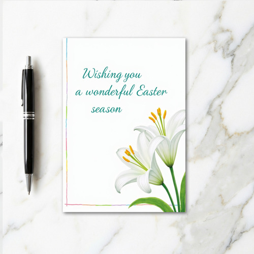 Teal Message Floral Art Card