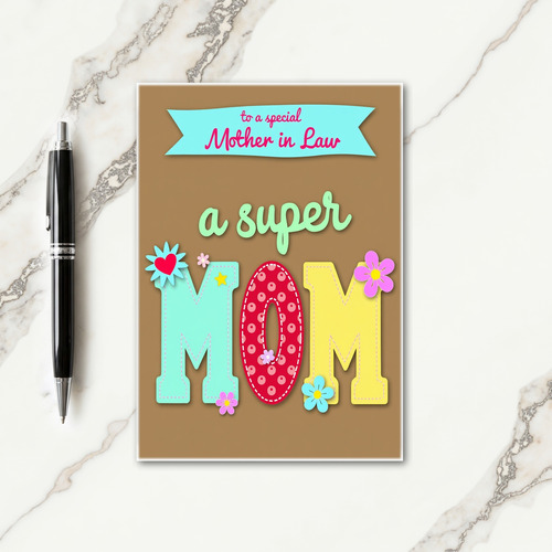 Teal Mom Heart Mothers Day Card
