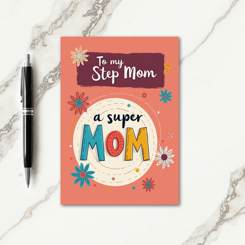 Teal Mom Illustration Card