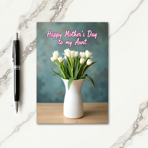 Teal Mothers Day Bouquet Card