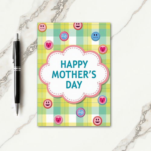 Teal Mothers Day Cloud Art Card